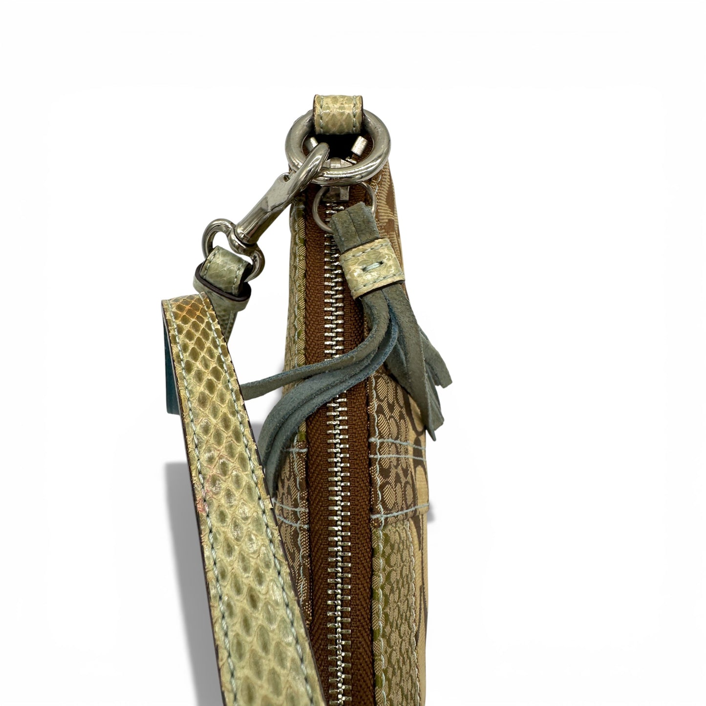 Vintage Coach 3693 Patchwork Mini-Schultertasche