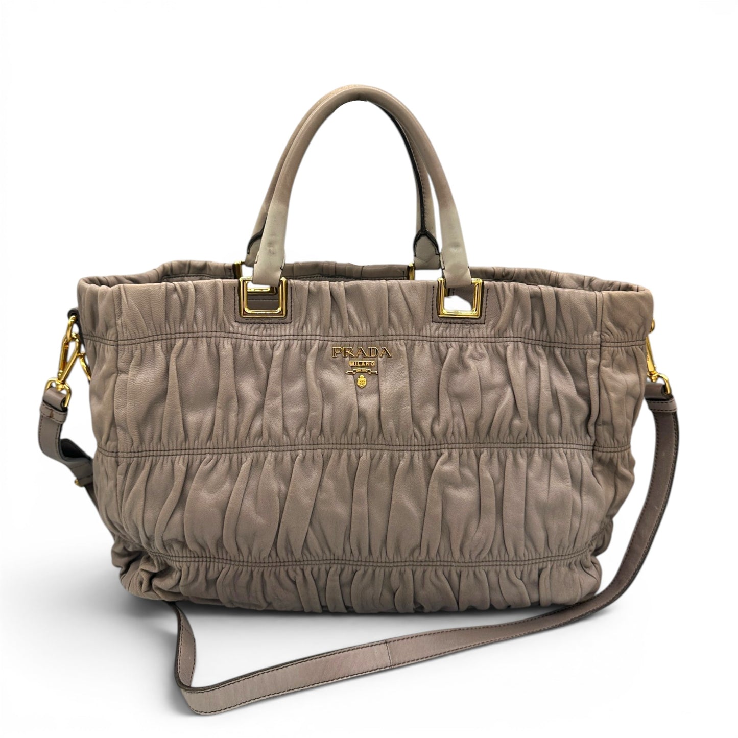 Prada Leather Gaufre 2 Way Handbag