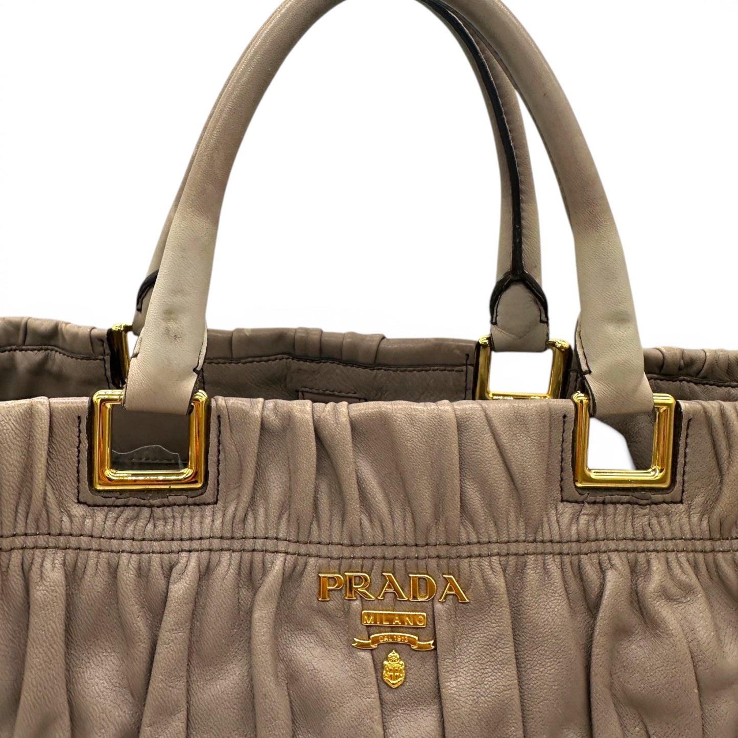 Prada Leather Gaufre 2 Way Handbag