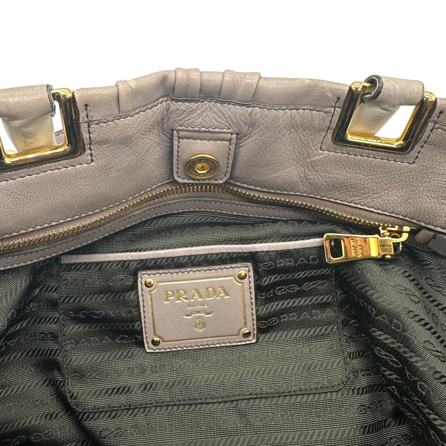 Prada Leather Gaufre 2 Way Handbag