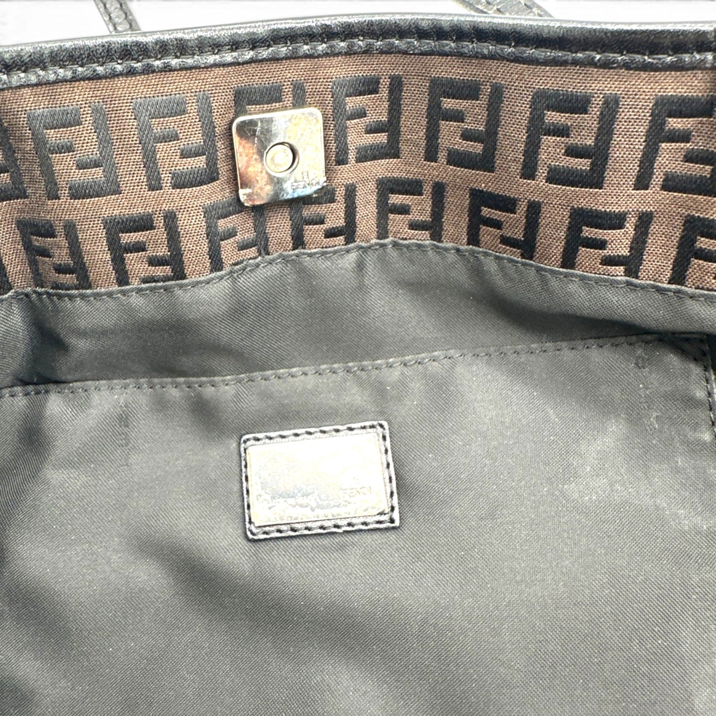 Vintage Fendi Zucchino Monogram Large Tote Bag