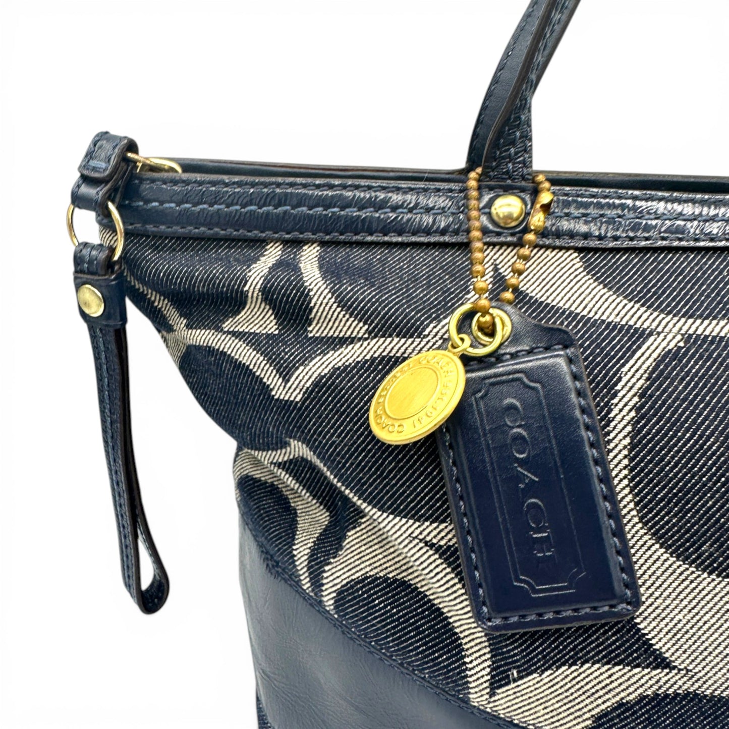 Vintage Coach 12546 Denim Tote Shoulder Bag