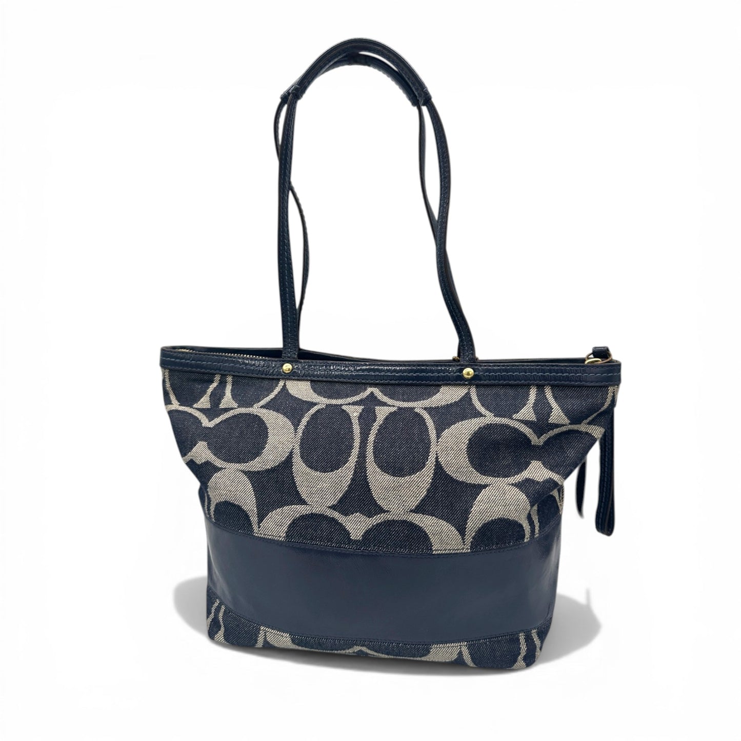 Vintage Coach 12546 Denim Tote Shoulder Bag