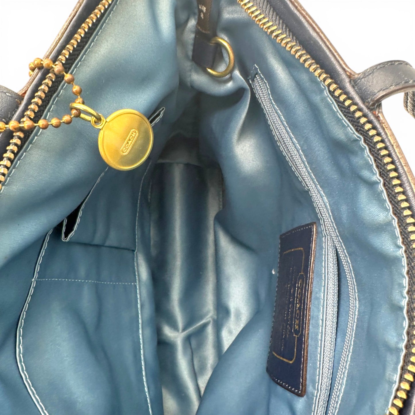 Vintage Coach 12546 Denim Tote Shoulder Bag