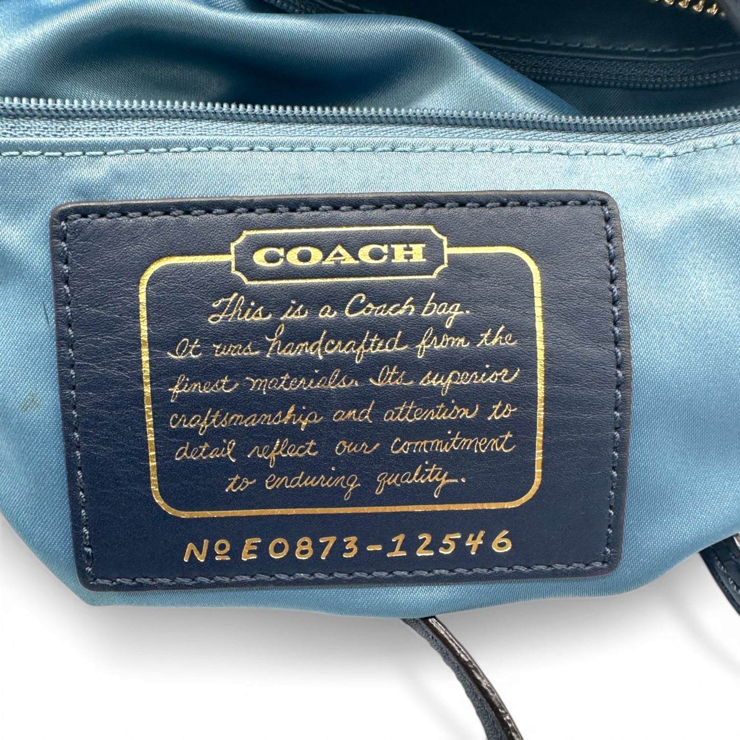 Vintage Coach 12546 Denim Tote Shoulder Bag