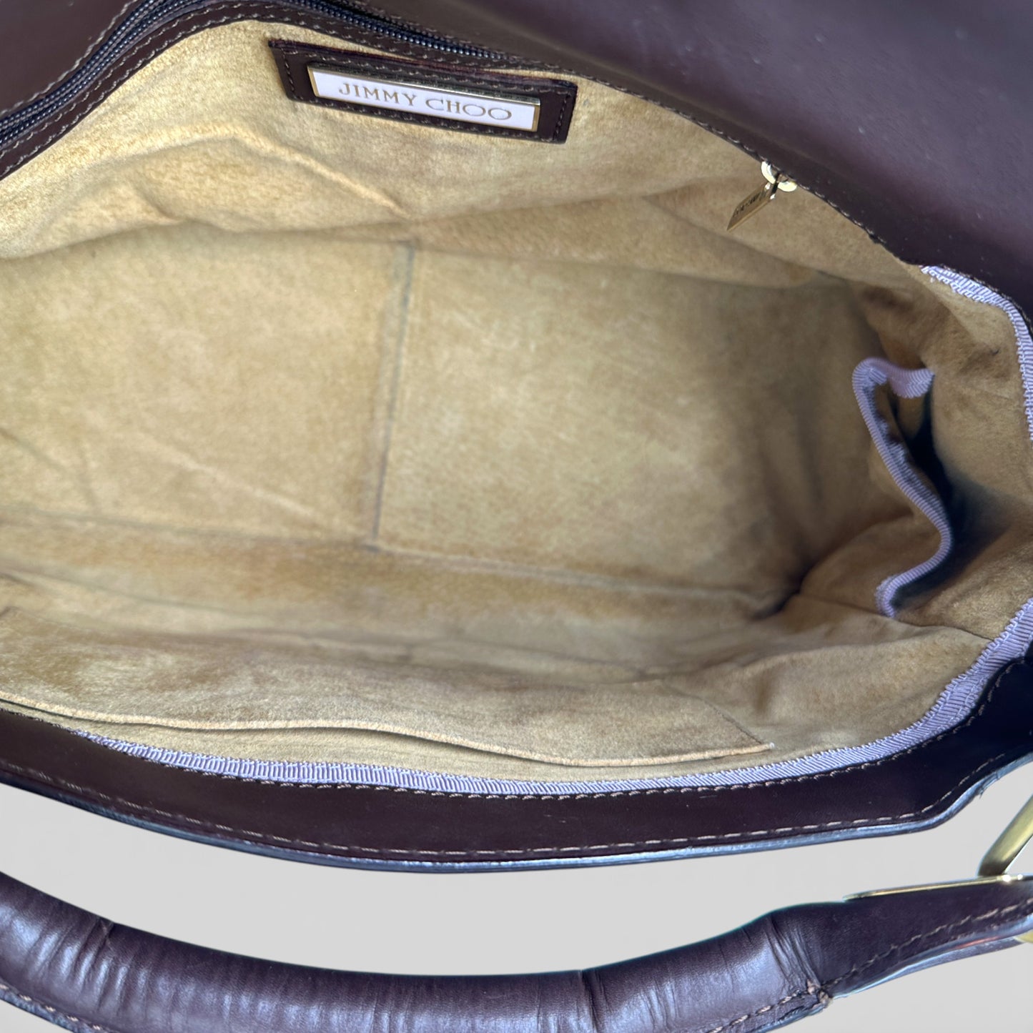 Jimmy Choo Tulita Brown Leather Handbag