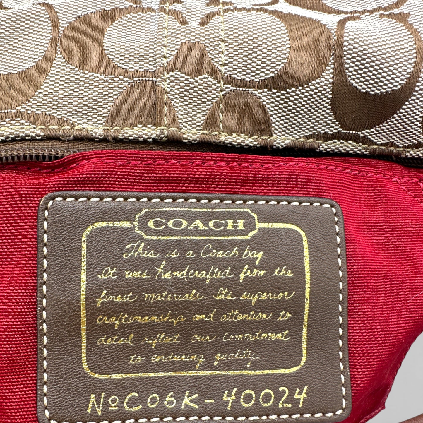 Vintage Coach 40024 Monogram Mini Shoulder Bag