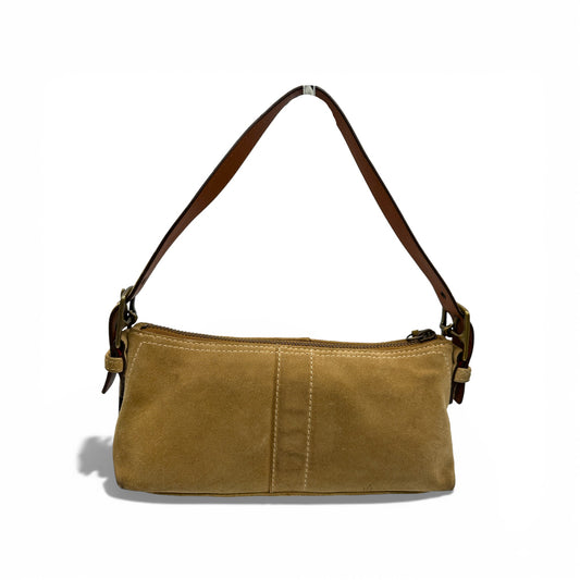 Vintage Coach 7470 Suede Baguette Shoulder Bag