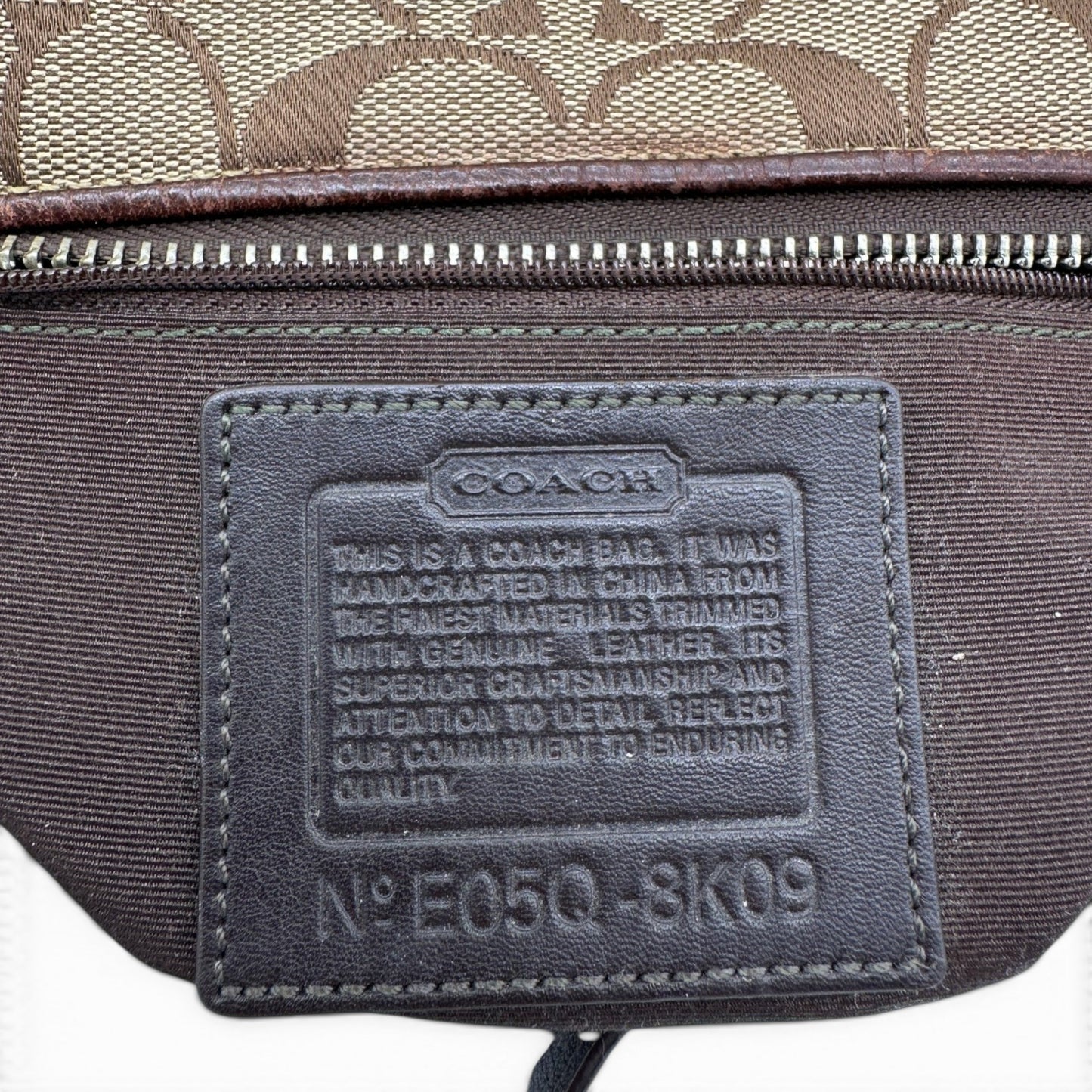 Vintage Coach 8K09 East West Baguette Shoulder Bag
