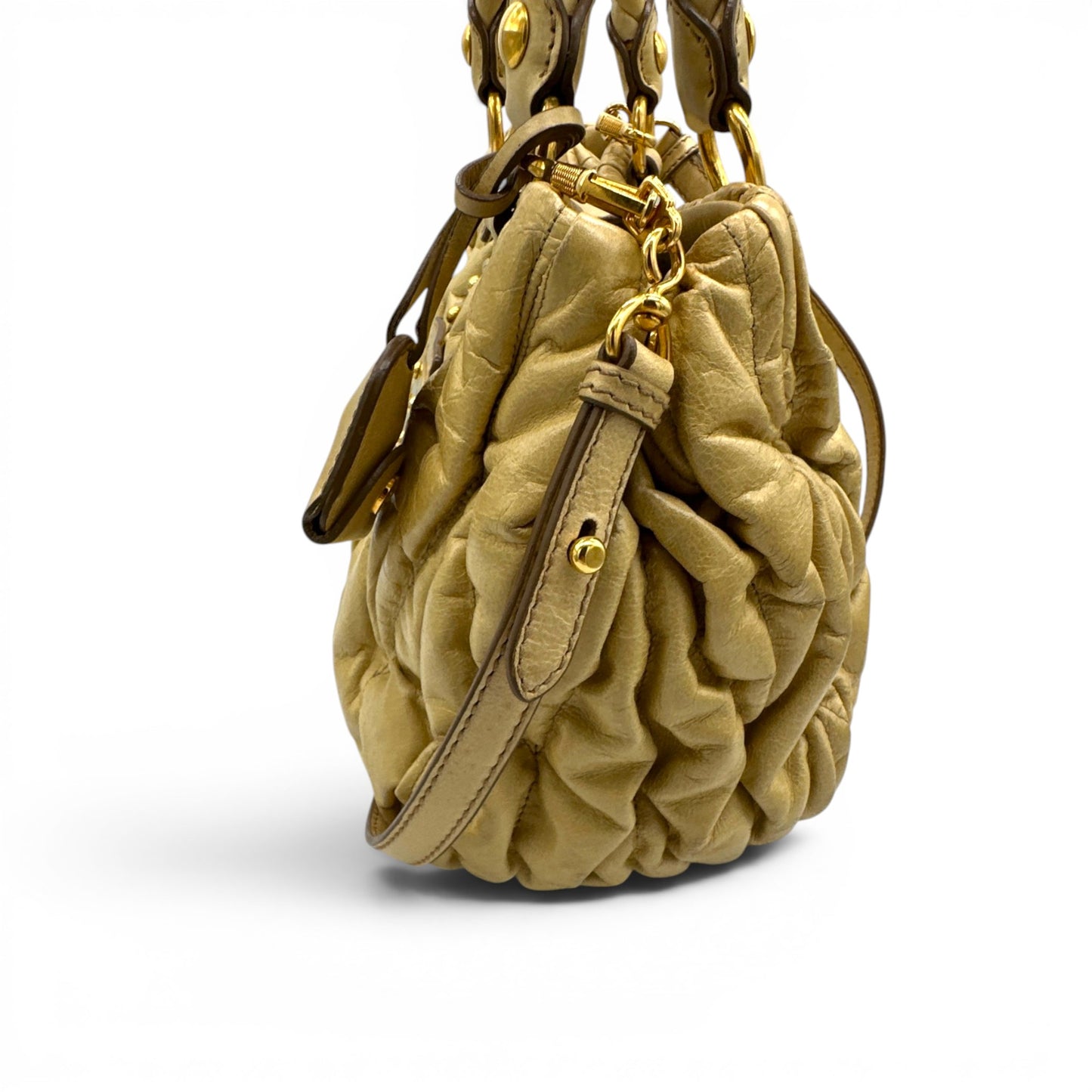 Miu Miu Cream Matelassé Handbag