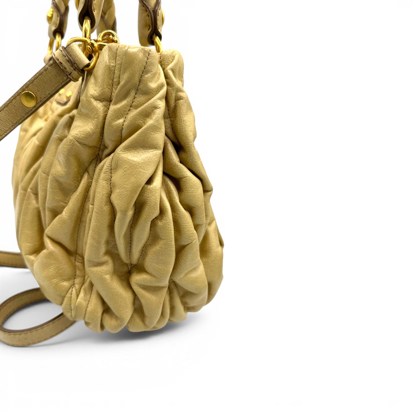 Miu Miu Cream Matelassé Handbag