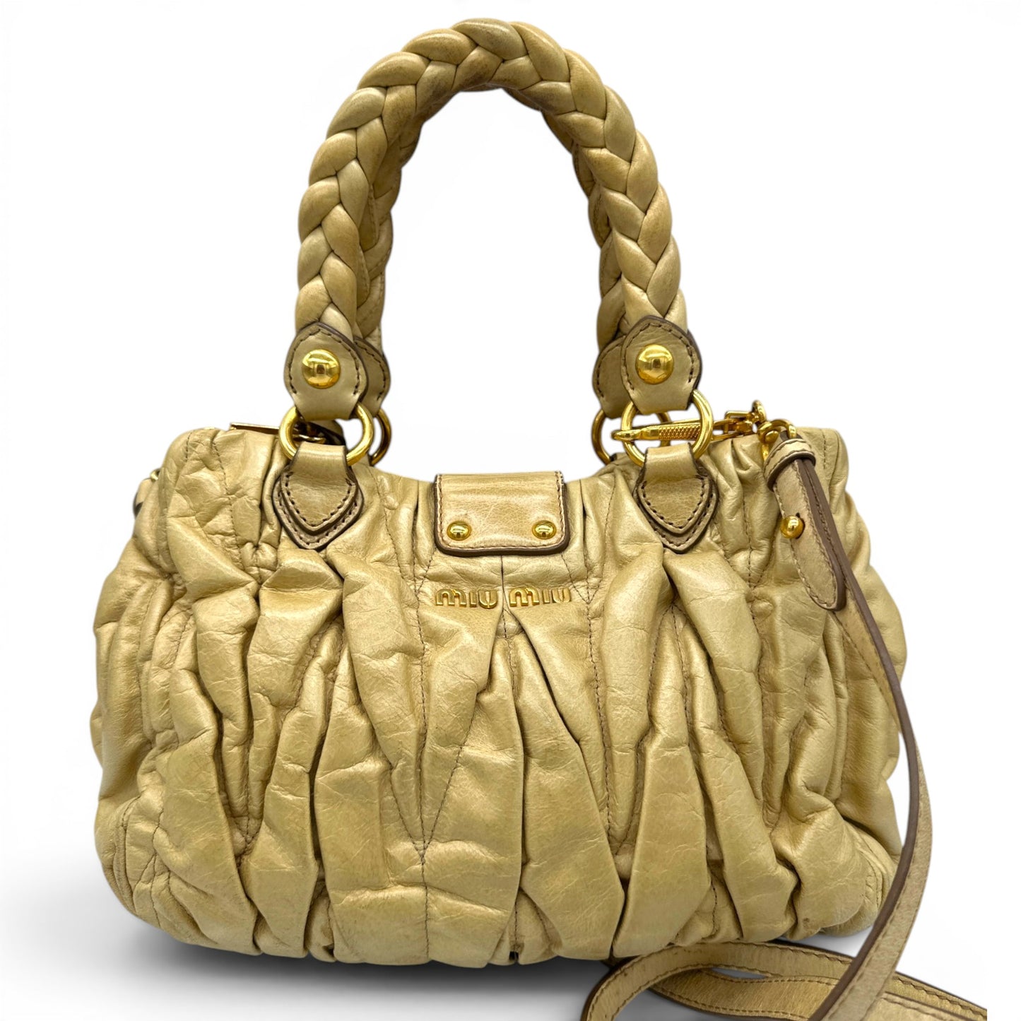 Miu Miu Cream Matelassé Handbag