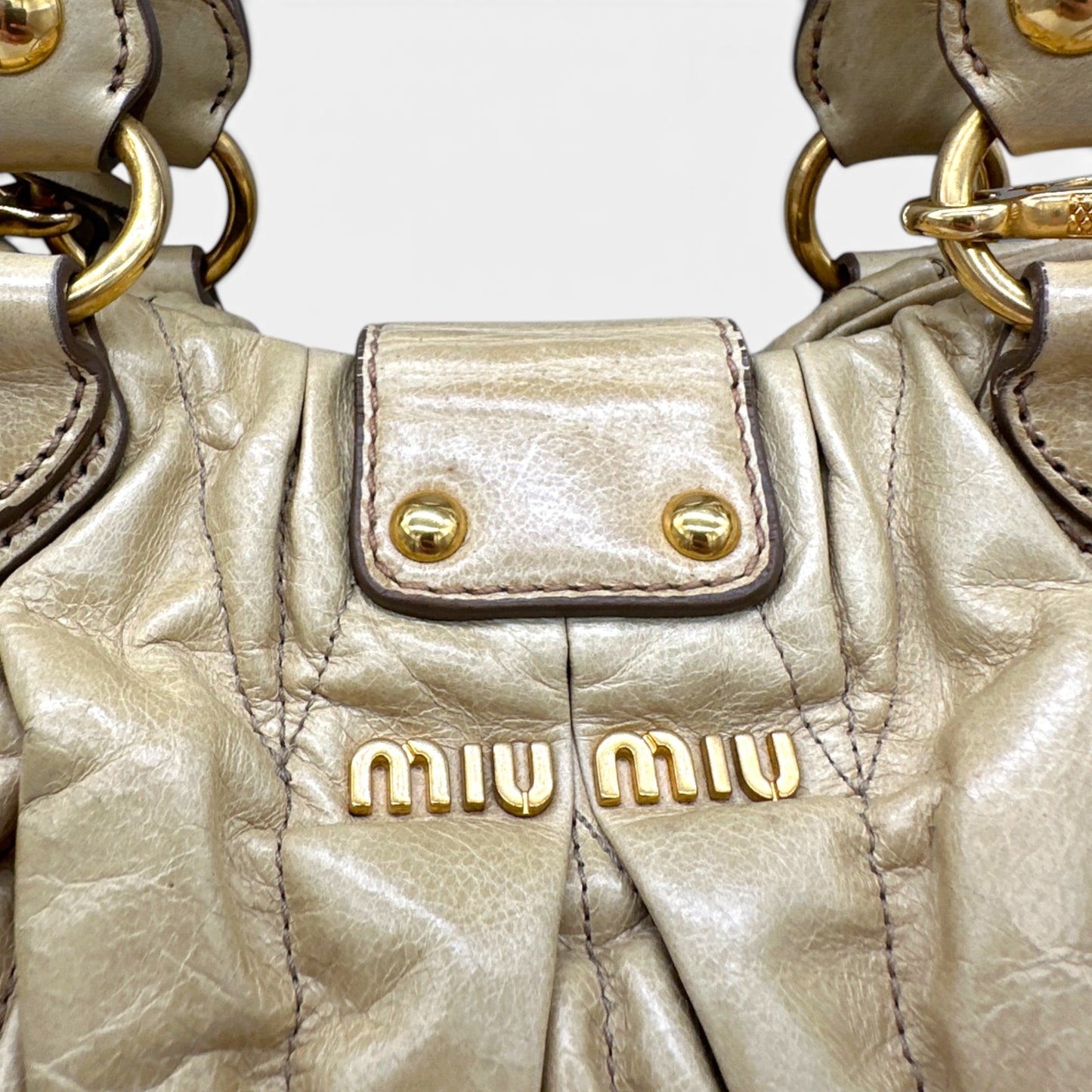 Miu Miu Cream Matelassé Handbag