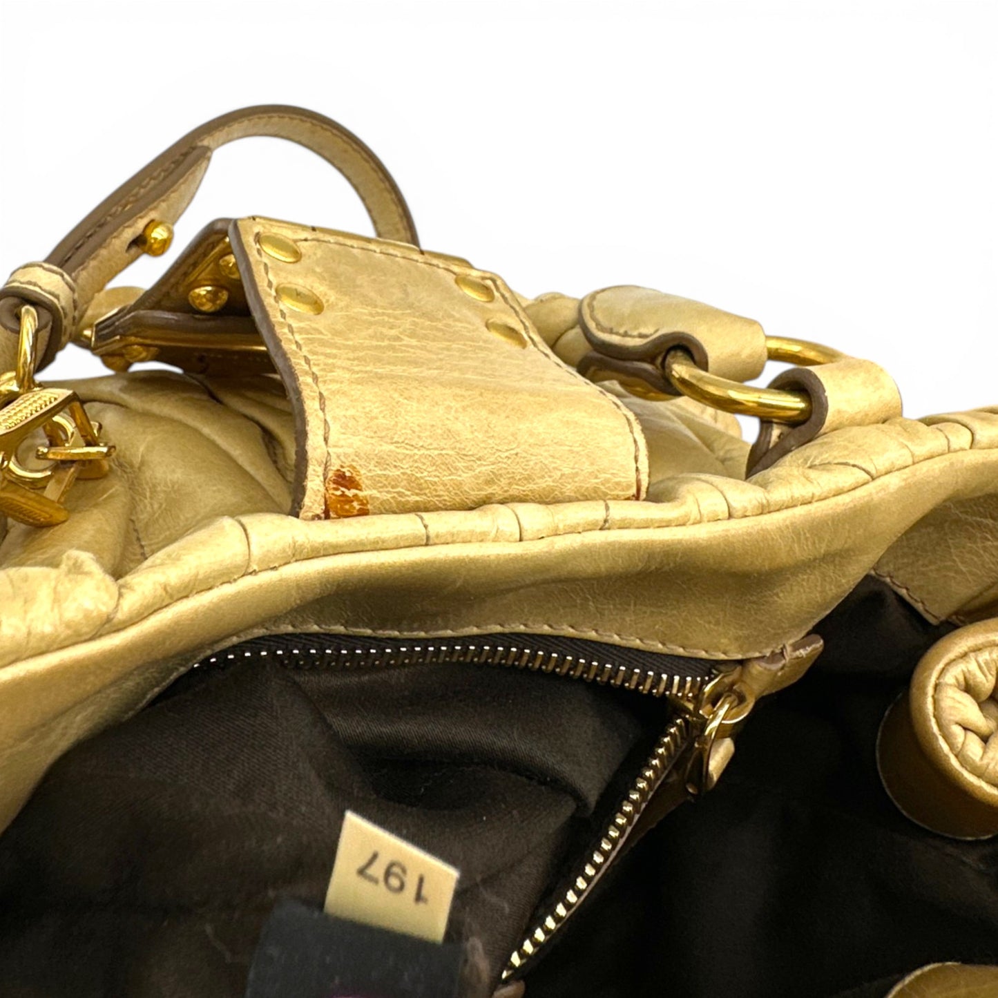 Miu Miu Cream Matelassé Handbag
