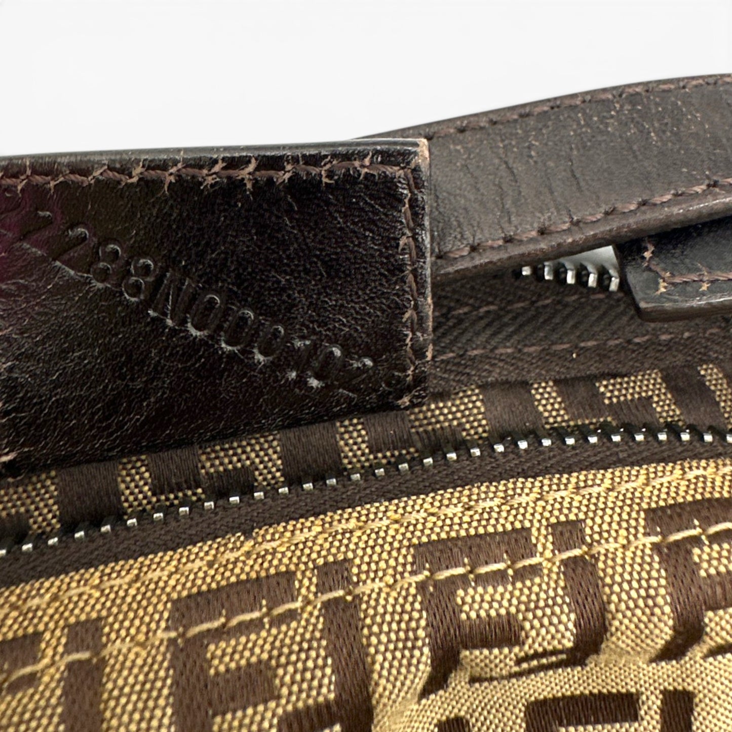 Vintage Fendi Zucchino Pouch Handbag
