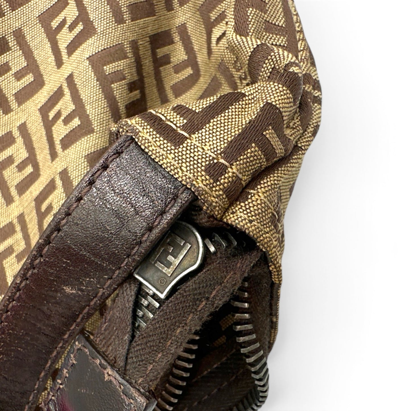 Vintage Fendi Zucchino Pouch Handbag