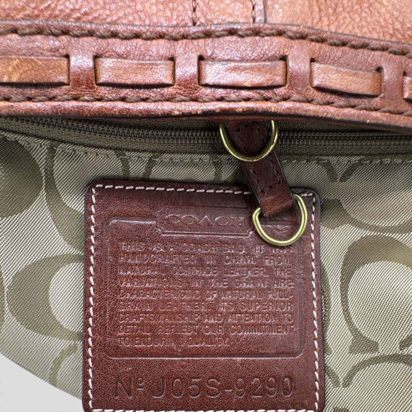 Vintage Coach 9290 Hamptons Clip Tote Handbag