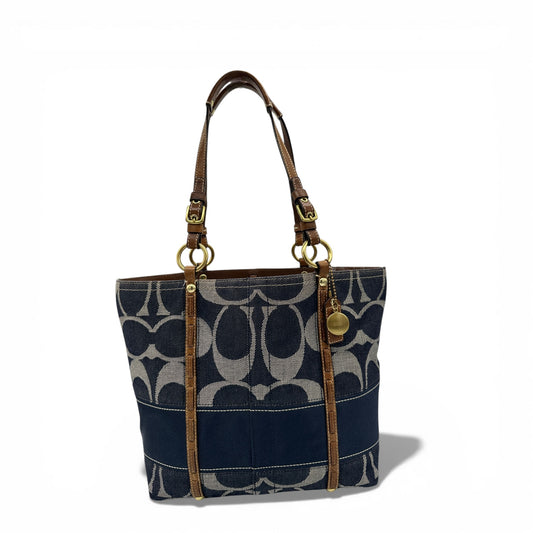 Vintage Coach 11179 Denim Tote Shoulder Bag