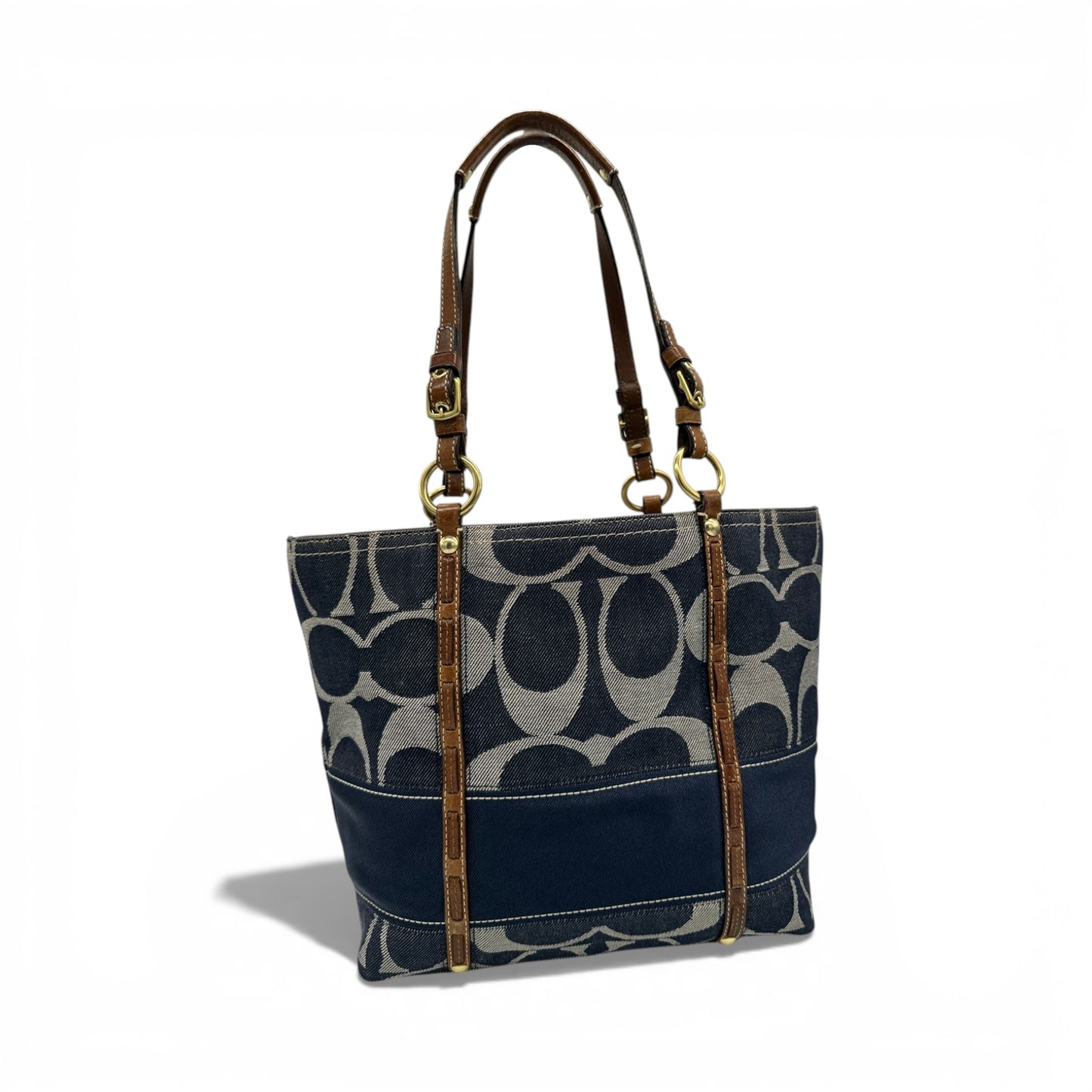 Vintage Coach 11179 Denim Tote Shoulder Bag