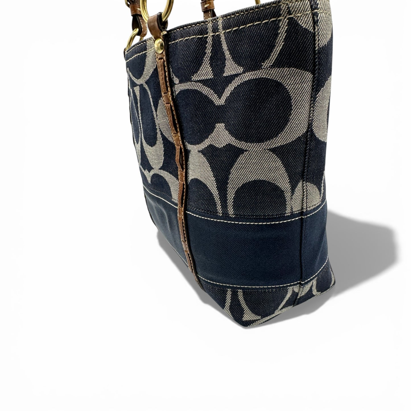 Vintage Coach 11179 Denim Tote Shoulder Bag