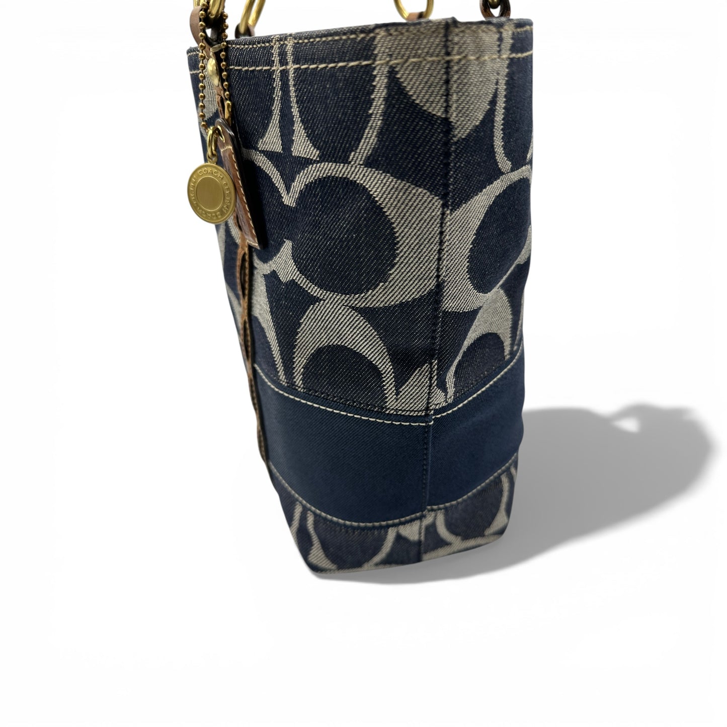 Vintage Coach 11179 Denim Tote Shoulder Bag