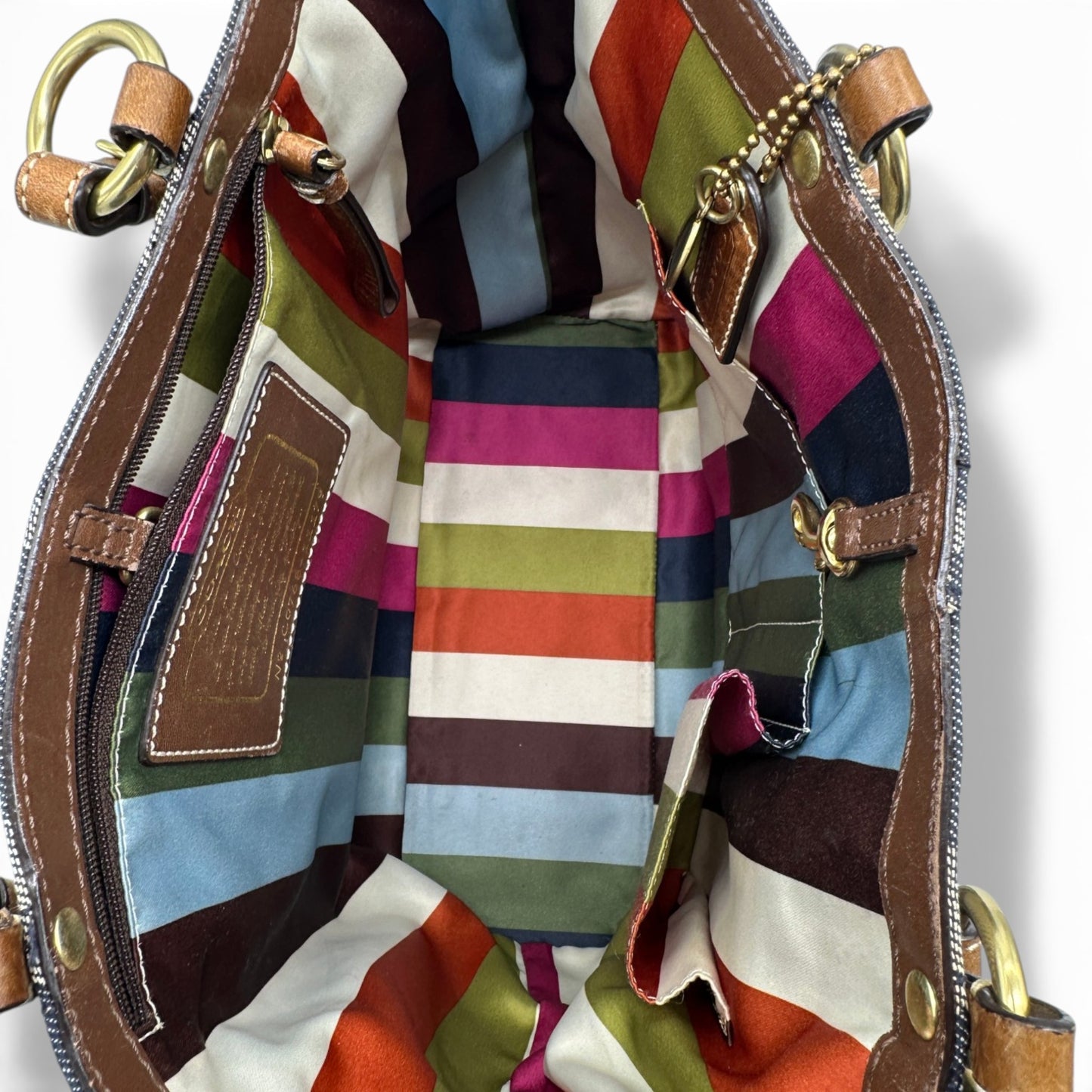 Vintage Coach 11179 Denim Tote Shoulder Bag