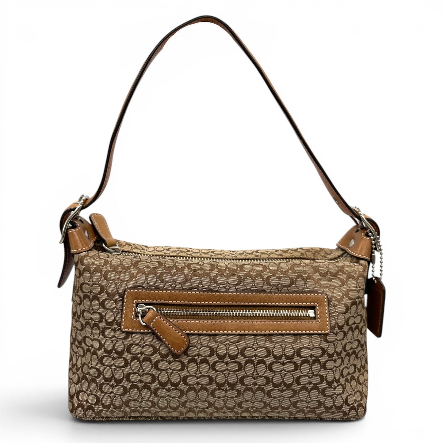 Vintage Coach 6332 braune Monogramm-Schultertasche