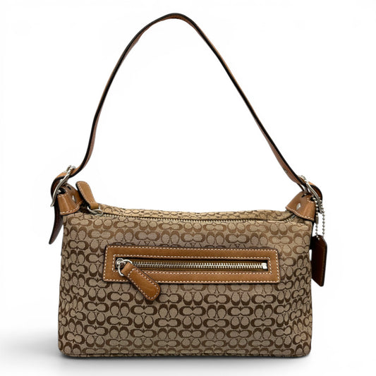 Vintage Coach 6332 Brown Monogram Shoulder Bag