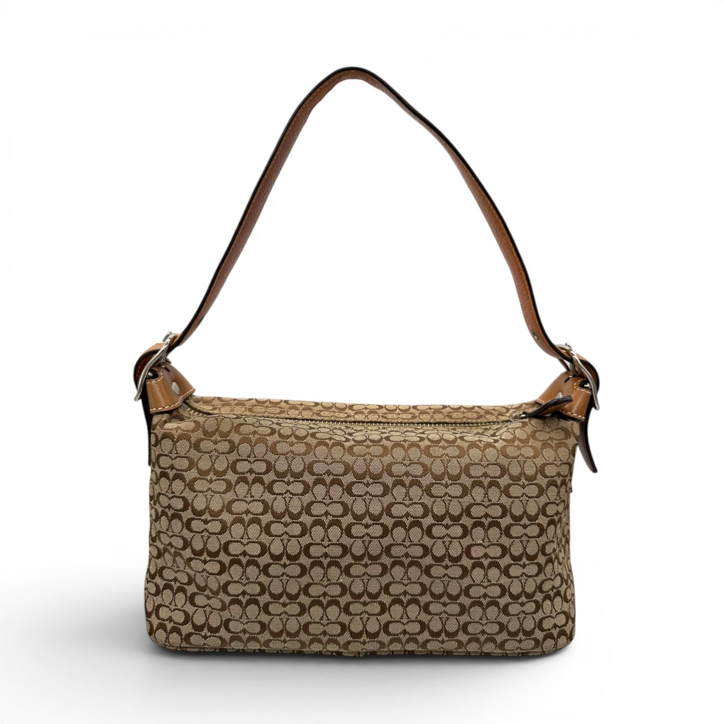 Vintage Coach 6332 braune Monogramm-Schultertasche