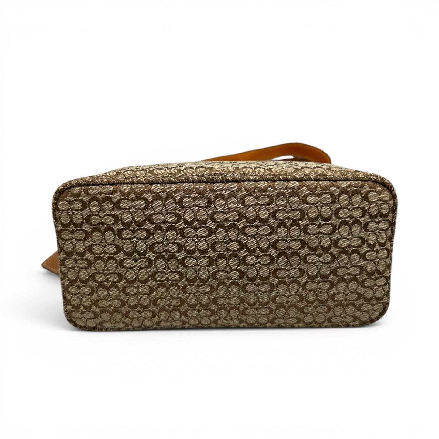Vintage Coach 6332 braune Monogramm-Schultertasche