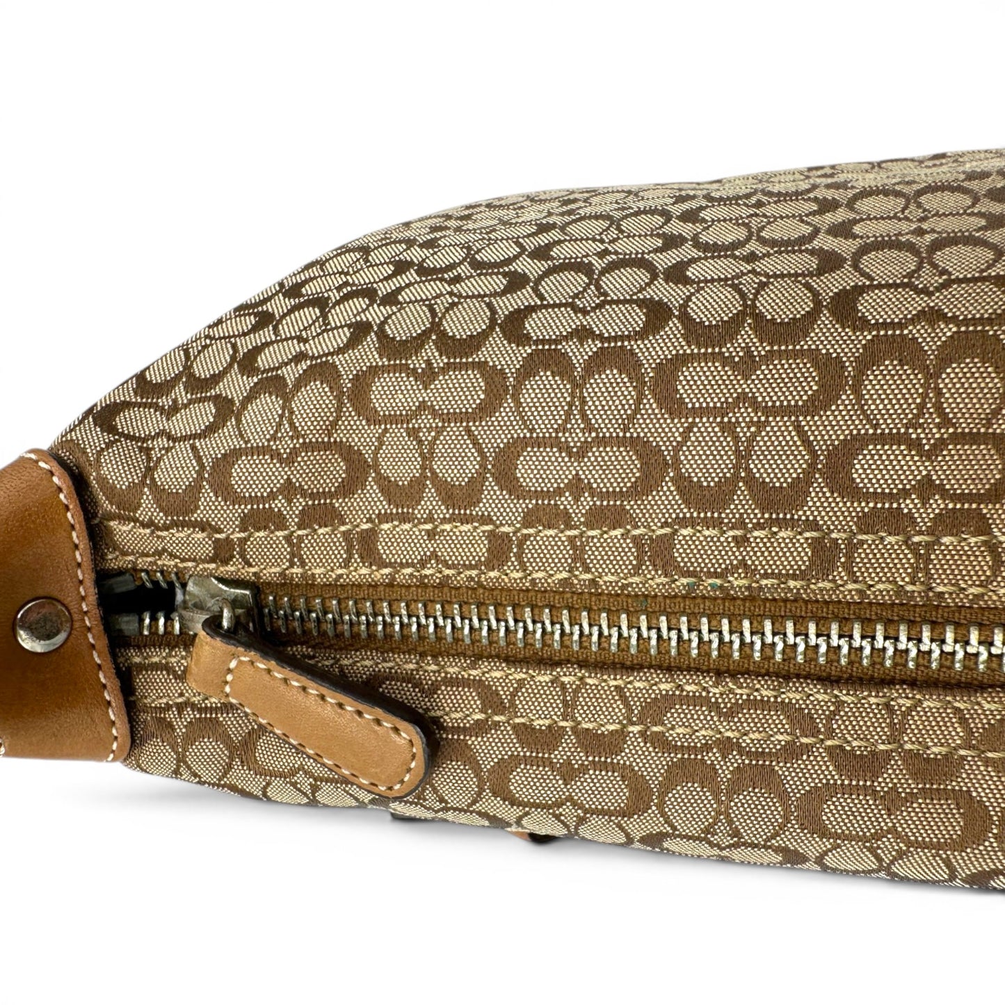 Vintage Coach 6332 braune Monogramm-Schultertasche