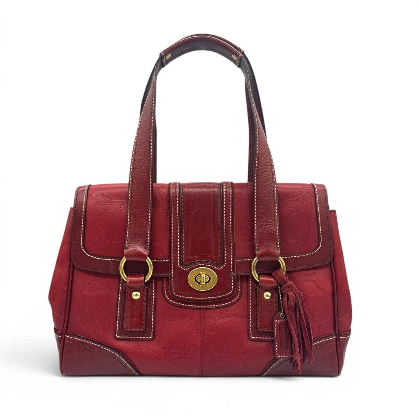 Vintage Coach 11330 Hamptons Turnlock Schultertasche