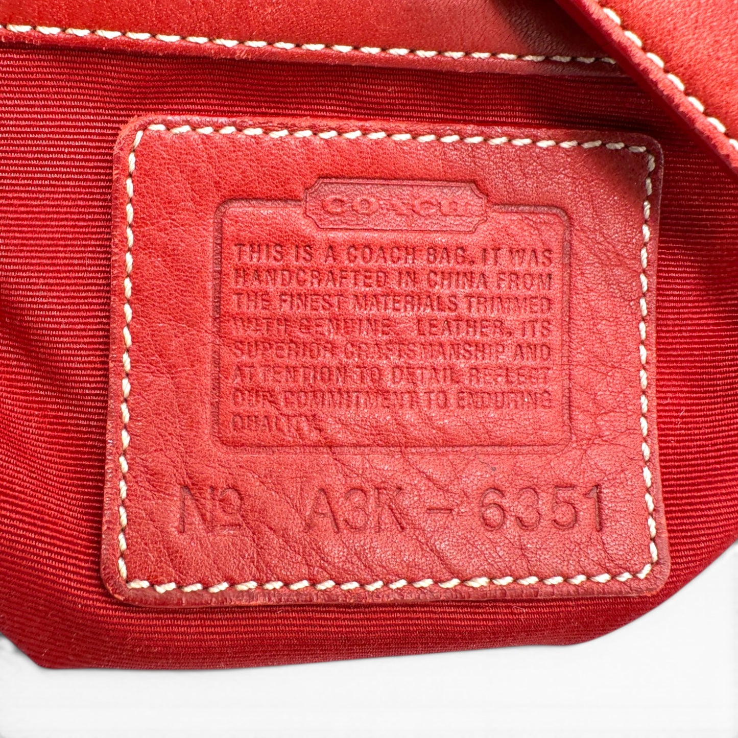 Vintage Coach 6351 Rote Soho Schultertasche