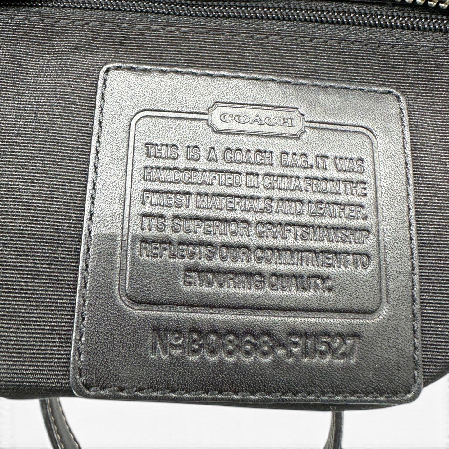 Vintage Coach F14692 Schwarze Monogramm-Tragetasche Schultertasche