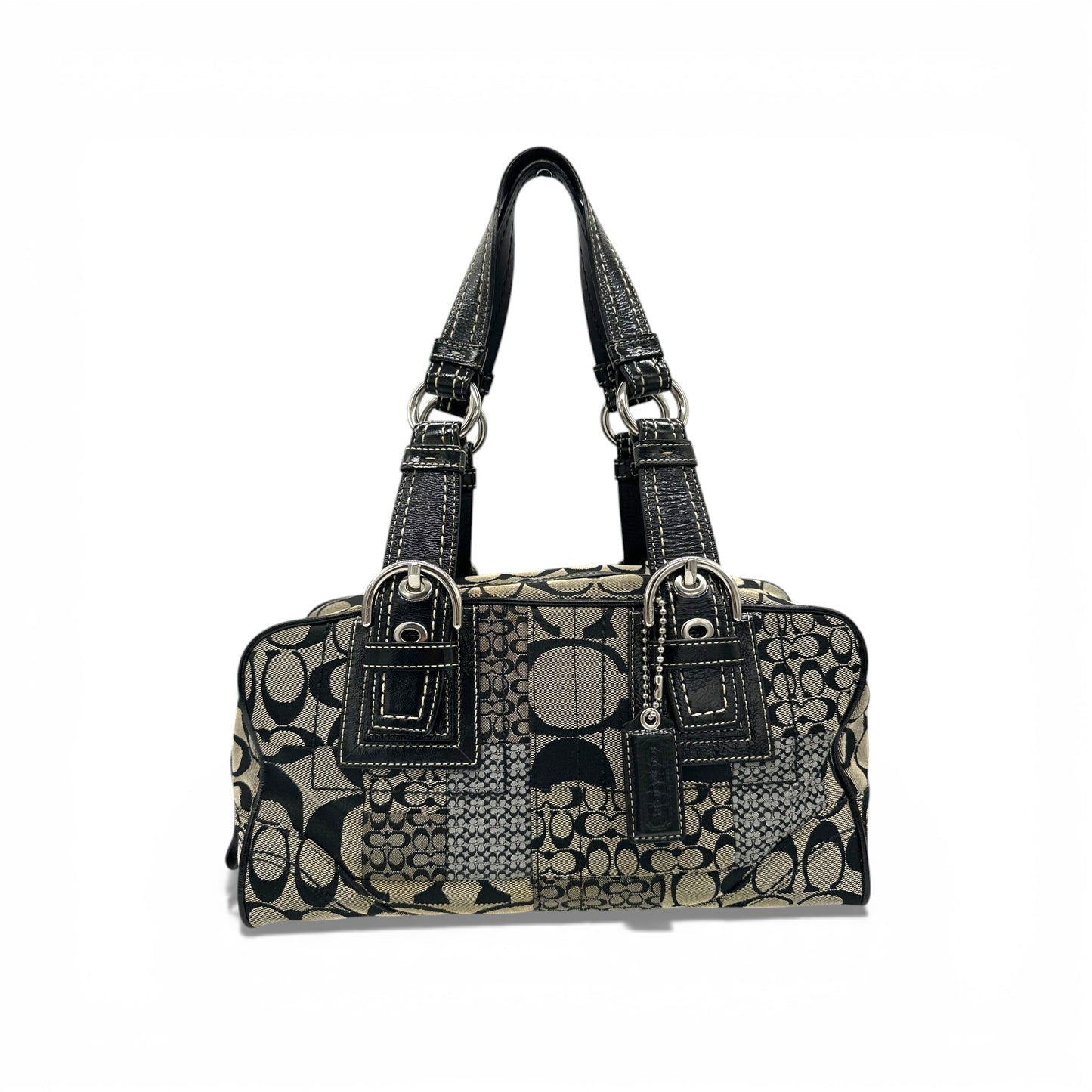 Vintage Coach F12317 Boston Patchwork Shoulder Bag