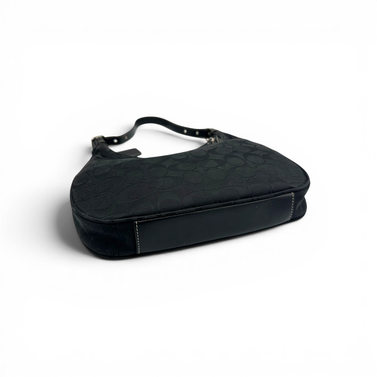 Sac bandoulière vintage Coach 6045 en forme de demi-lune