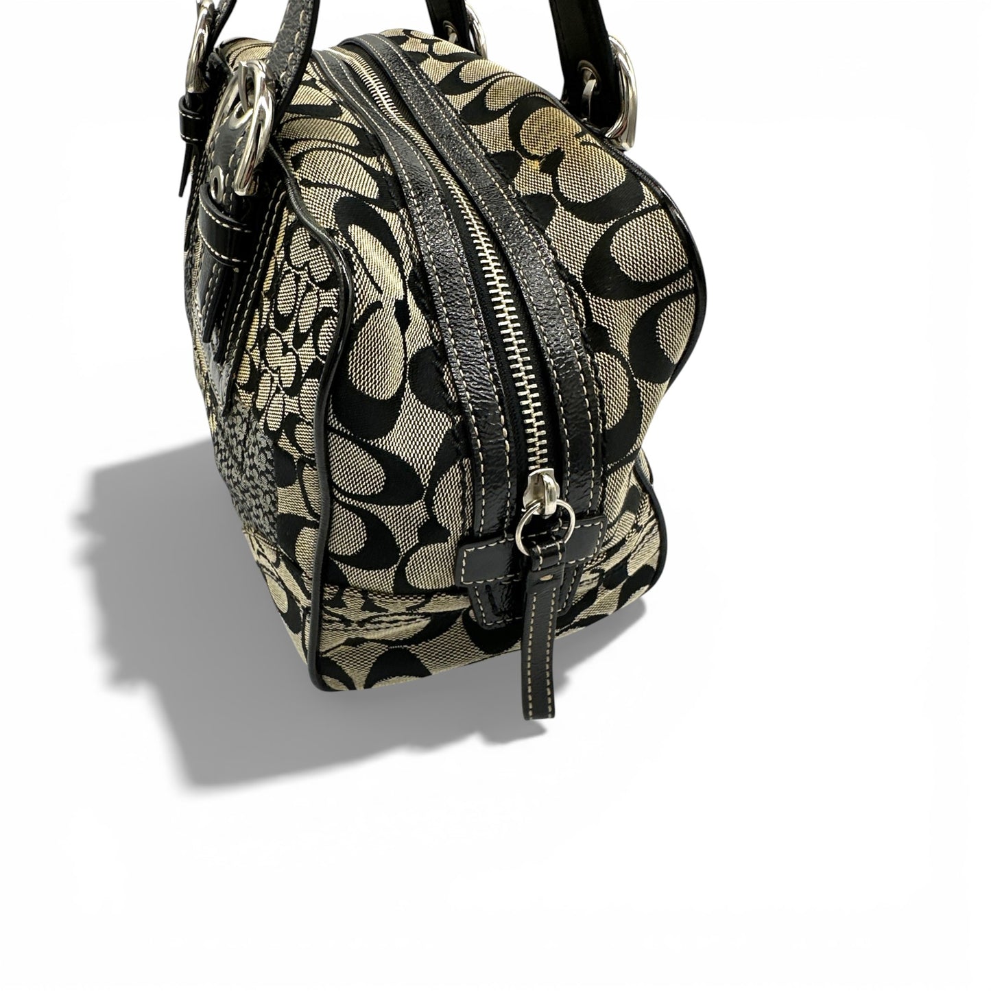 Vintage Coach F12317 Boston Patchwork Shoulder Bag