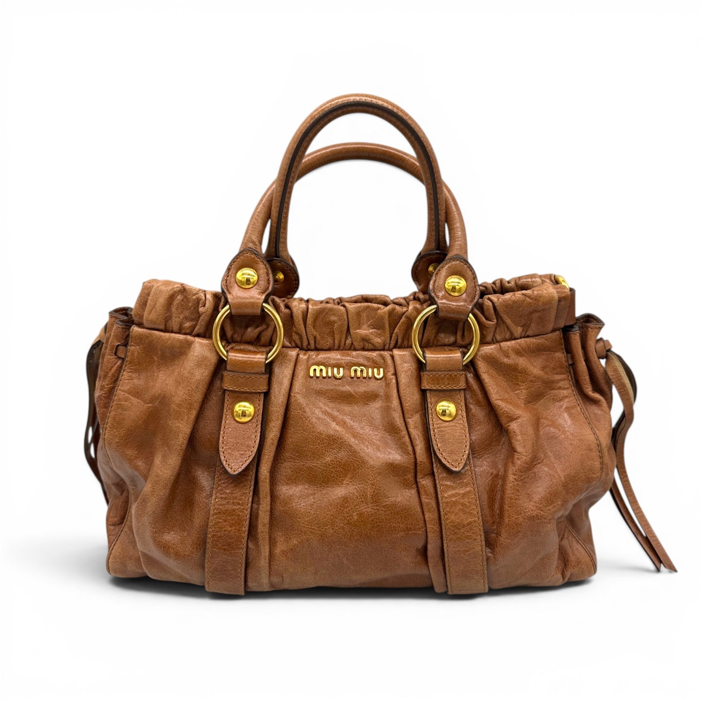 Vintage Miu Miu Vitello Lux 2-Wege-Handtasche