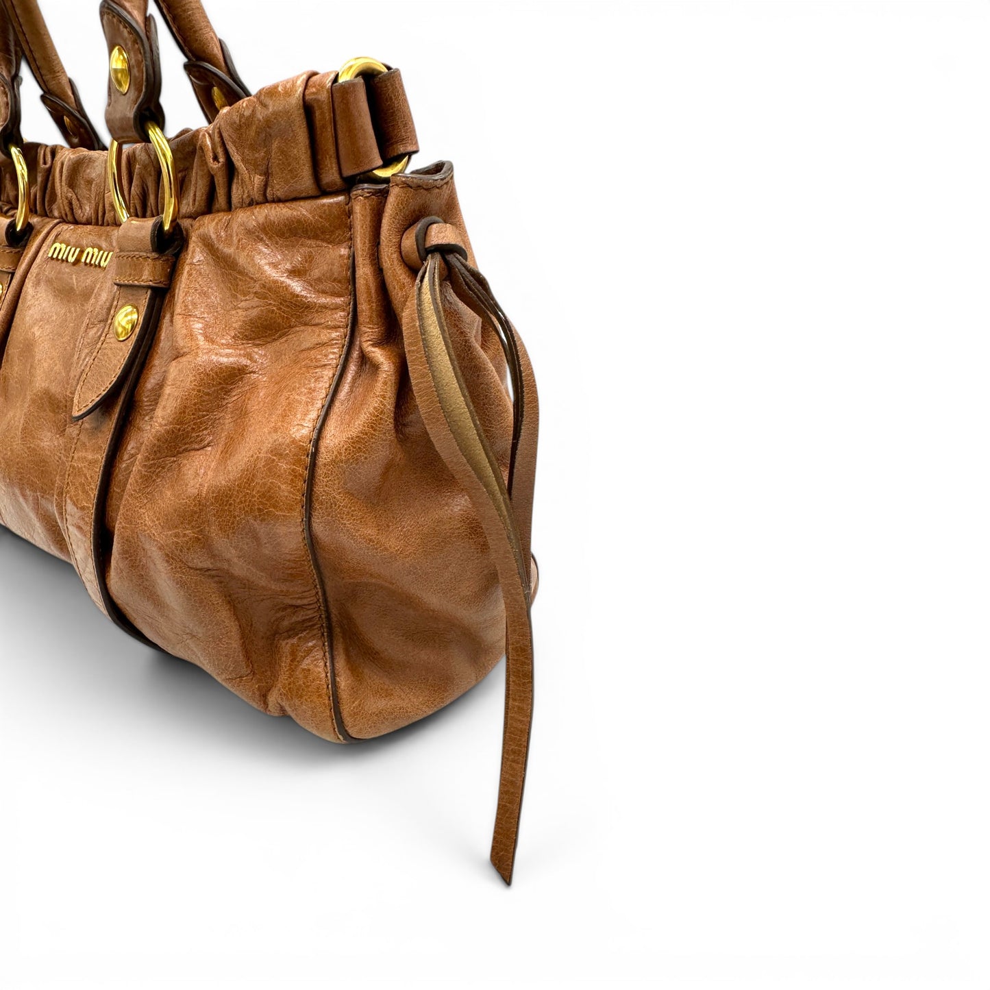 Vintage Miu Miu Vitello Lux 2-Wege-Handtasche