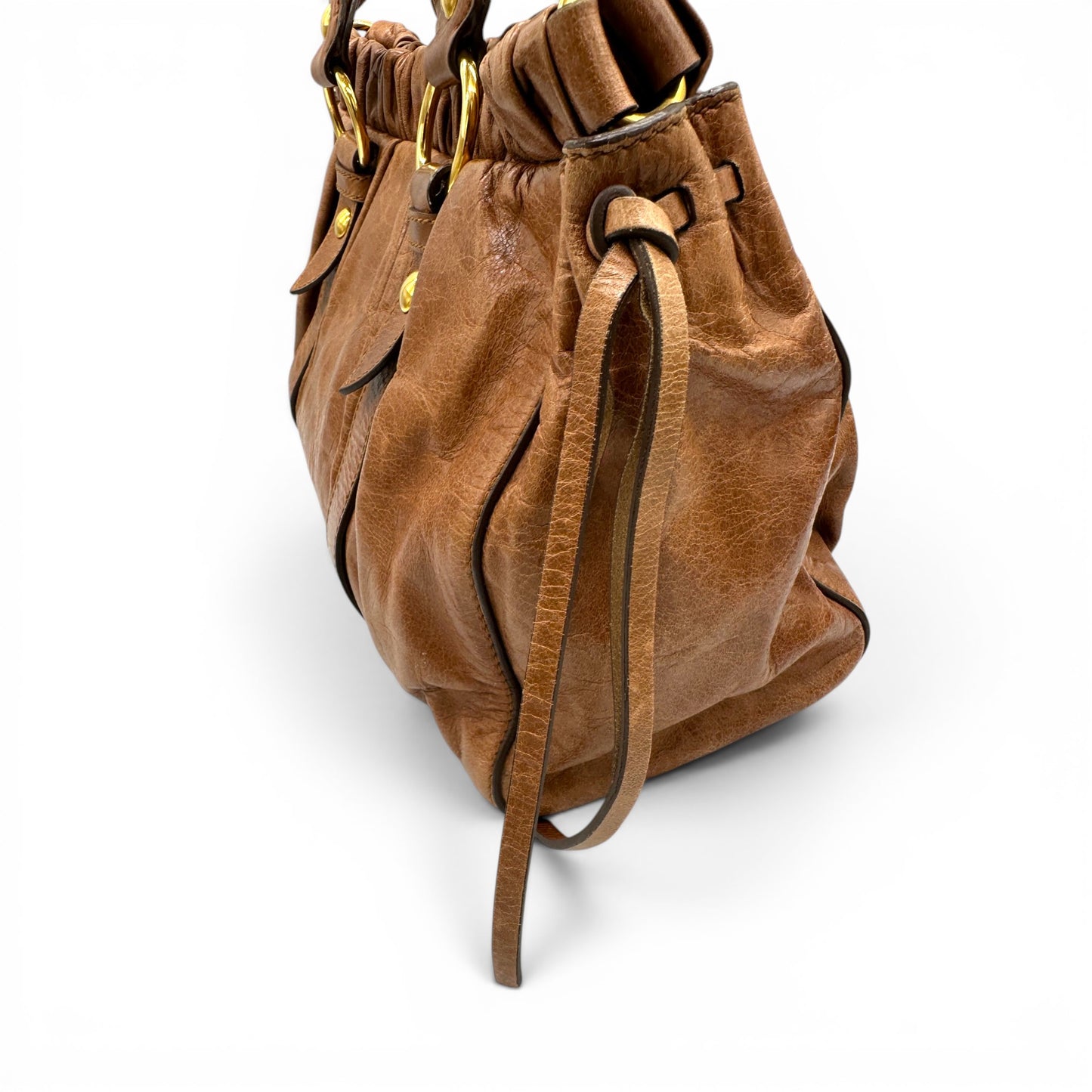 Vintage Miu Miu Vitello Lux 2-Wege-Handtasche
