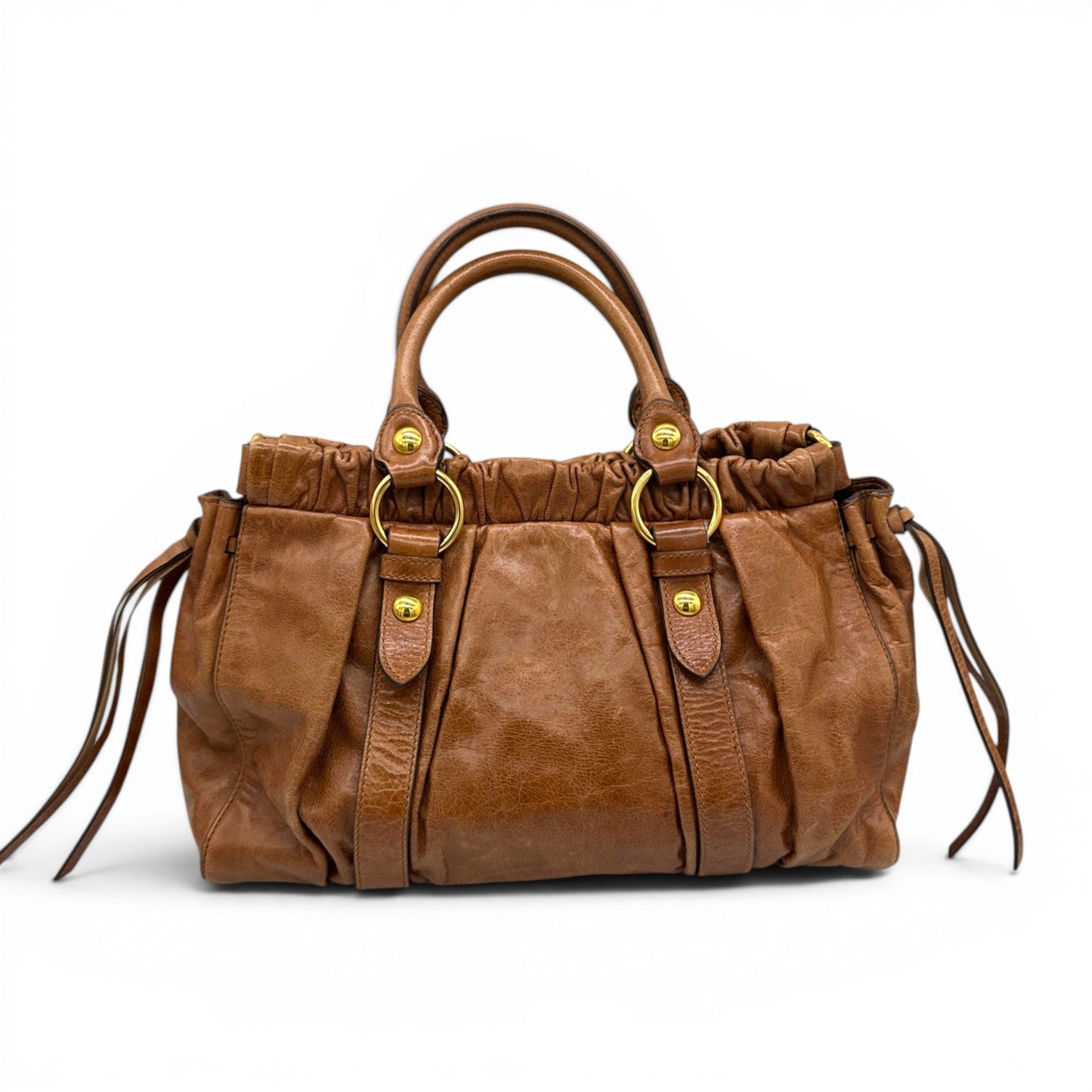 Vintage Miu Miu Vitello Lux 2-Wege-Handtasche