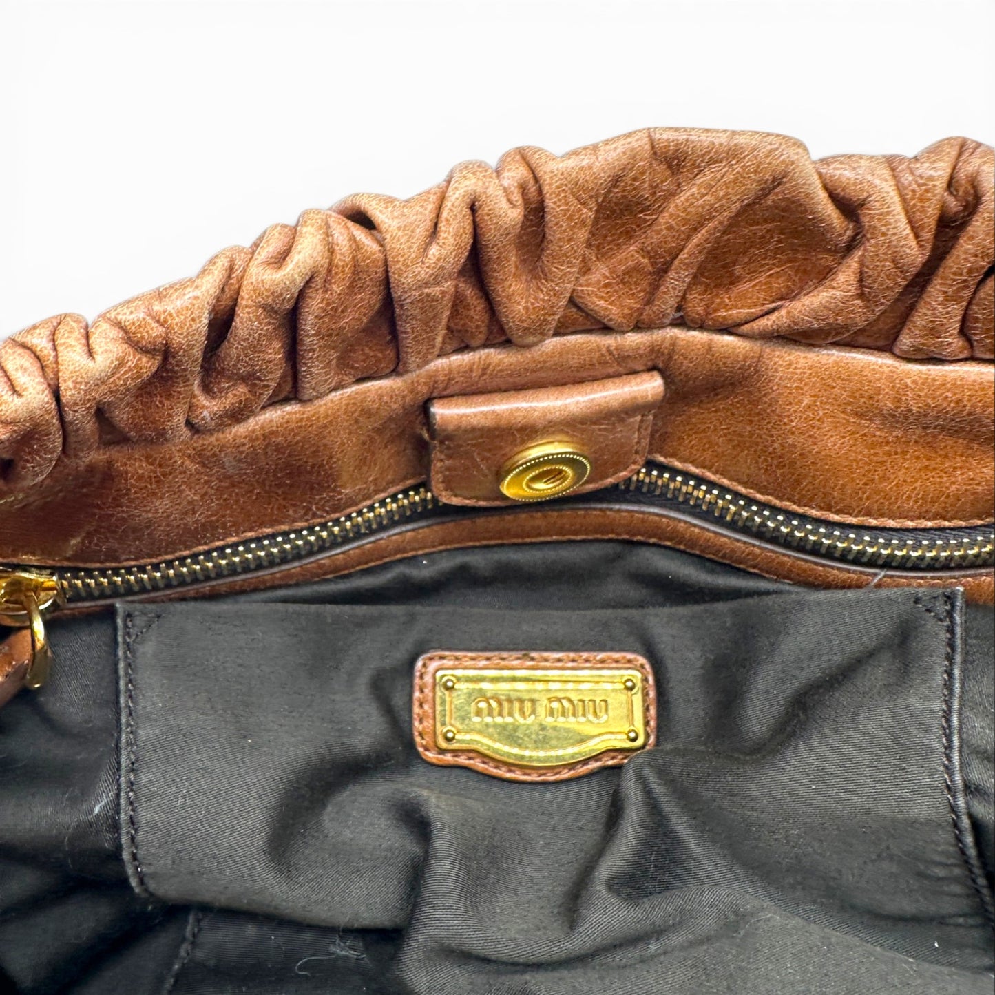Vintage Miu Miu Vitello Lux 2-Wege-Handtasche