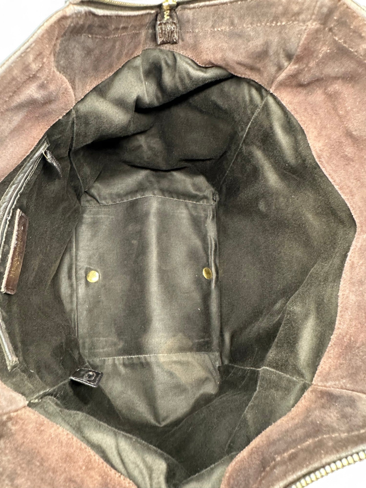 Vintage Yves Saint Laurent Downton Tote Shoulder Bag in Dark Brown Patent Leather - Thanks it's Vintage
