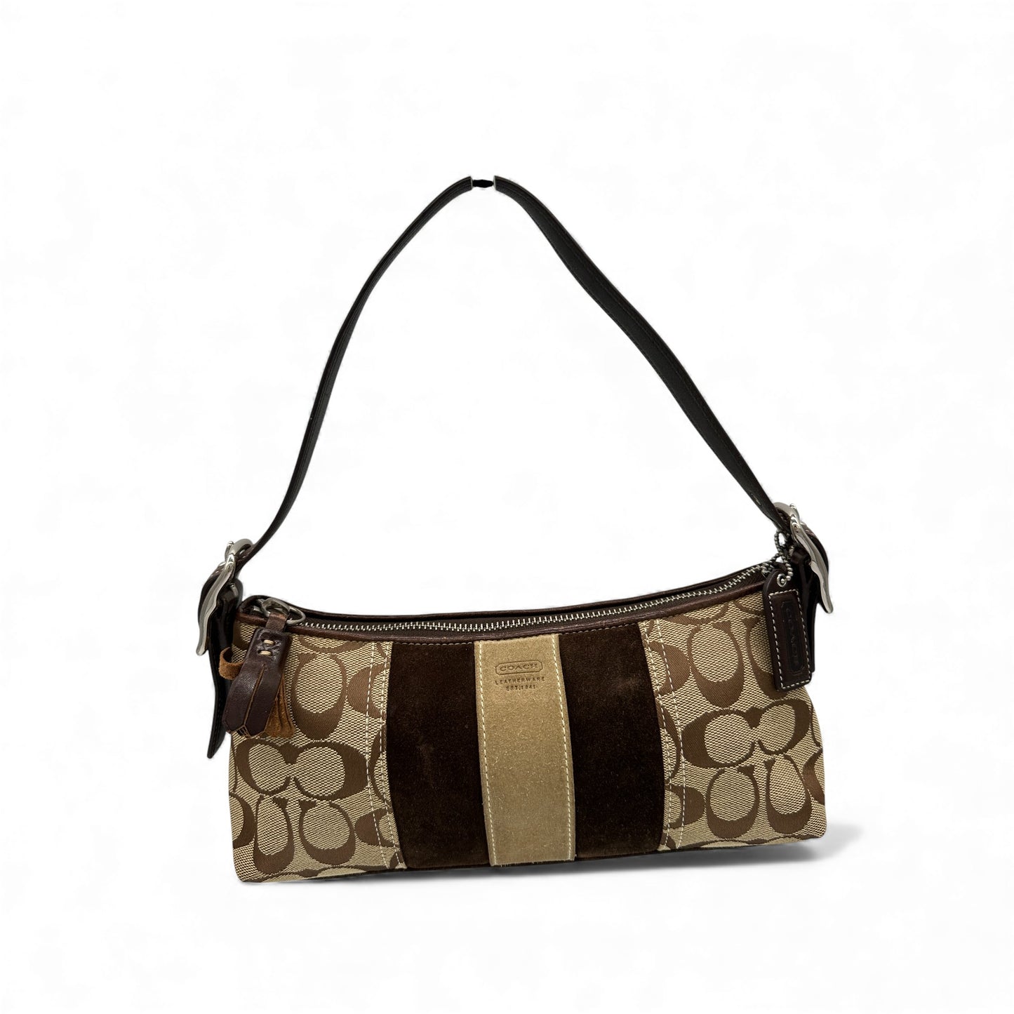 Vintage Coach 8K09 East West Baguette Shoulder Bag