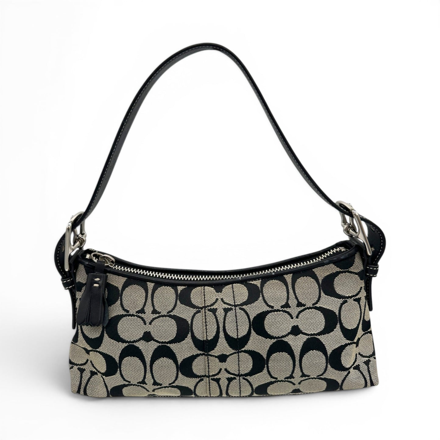 Sac bandoulière vintage Coach 6371 East West Baguette