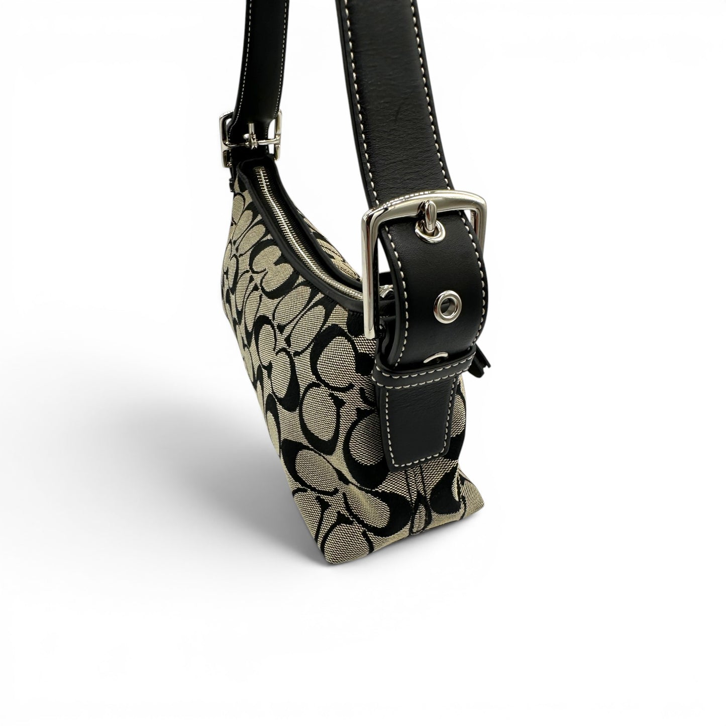 Sac bandoulière vintage Coach 6371 East West Baguette