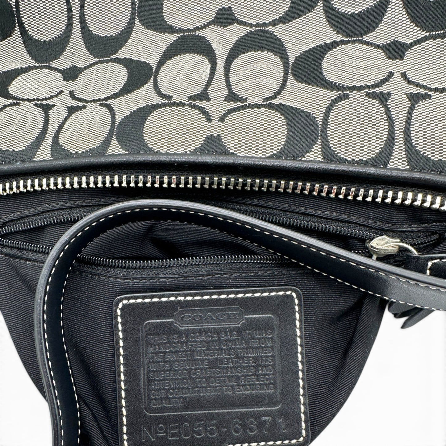 Sac bandoulière vintage Coach 6371 East West Baguette