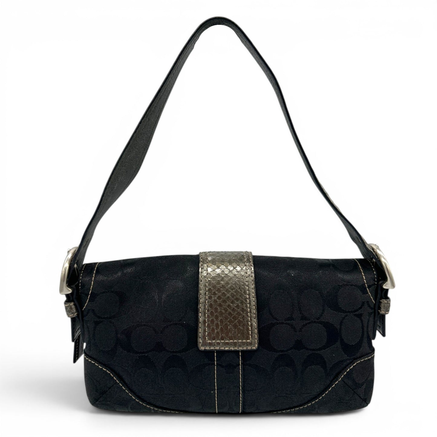 Vintage Coach 8K38 Python Trim Soho Shoulder Bag