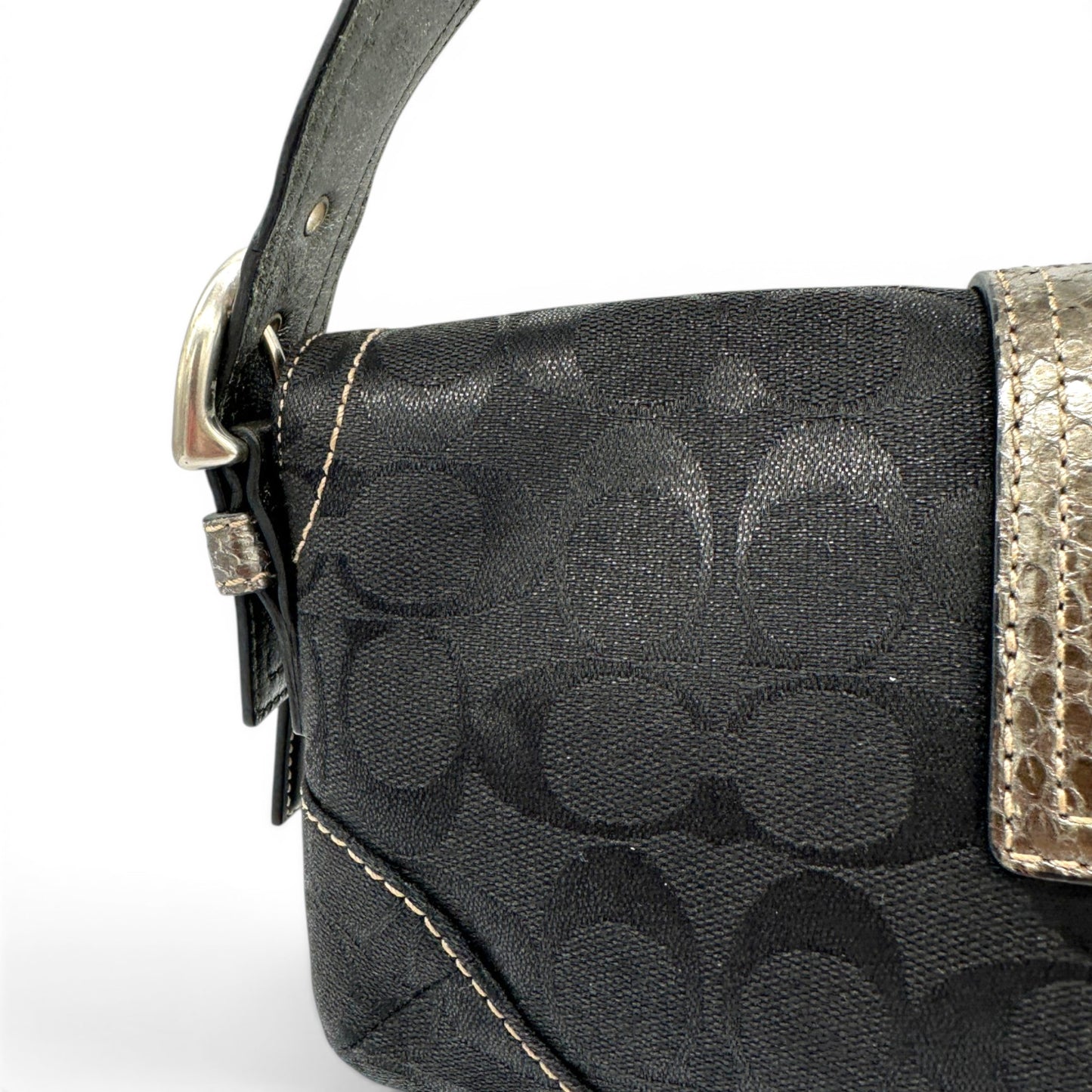Vintage Coach 8K38 Python Trim Soho Shoulder Bag