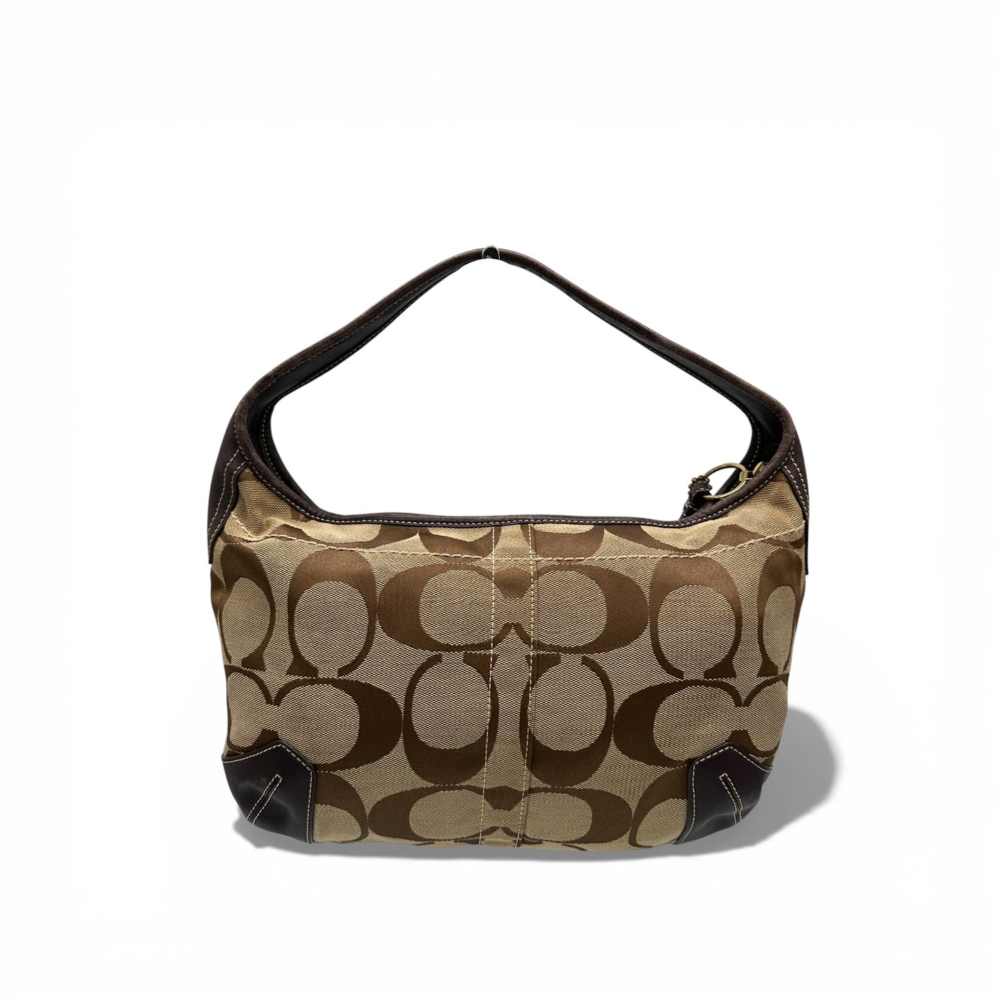 Vintage Coach 10772 Braune Monogram Ergo Schultertasche